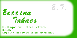 bettina takacs business card